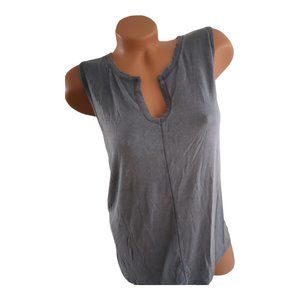 Cable and Gauge Blue Denim Viscose Sleeveless Top Shirt L
